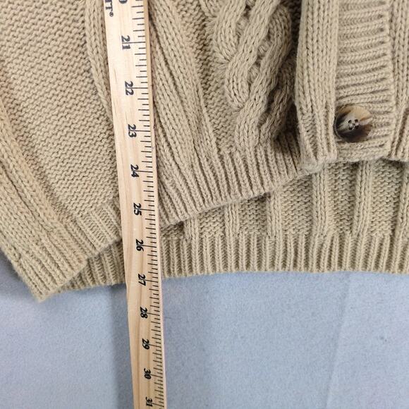 NWT Vtg 90s Cricket Lane Cardigan Sweater Women's L Cable Knit Autumn Harvest - Picture 9 of 10